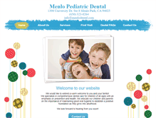 Tablet Screenshot of menlopediatricdental.com